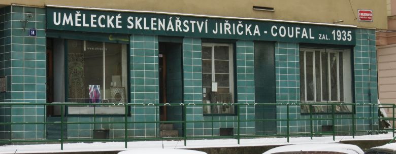 Kontakt umělecké sklenářství Jiřička - Coufal Na Františku Praha 1, Vitrážová dílna, atelier